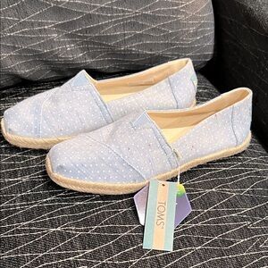 TOMS Light Blue Espadrille Slip-Ons